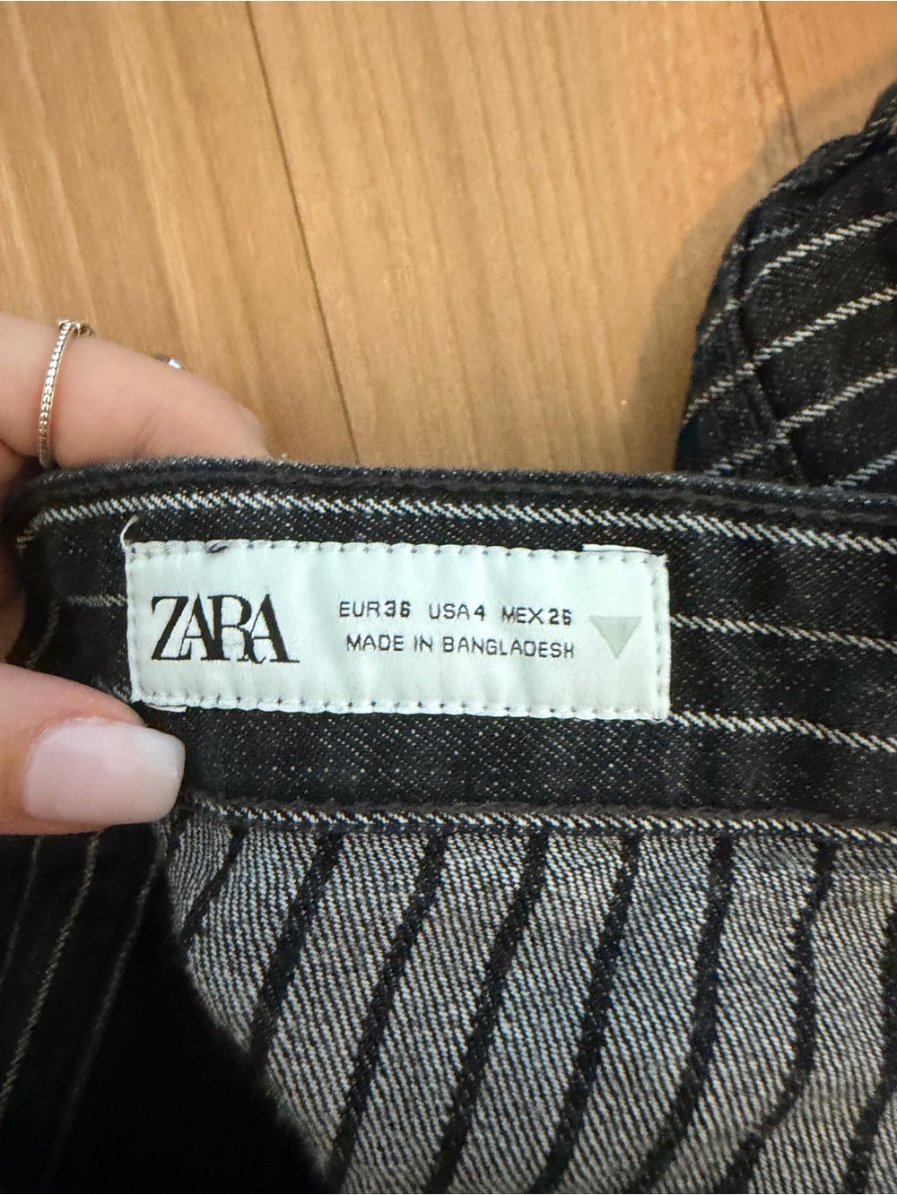 ZARA Black and White Pinstripe Pants
